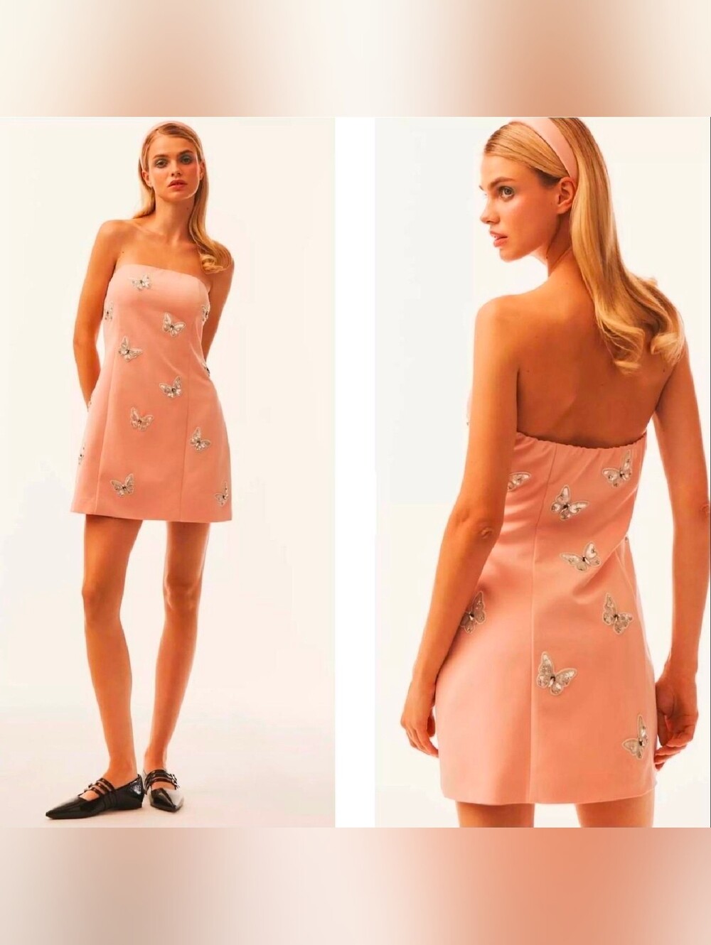 Mare Mare Strapless Embellished Mini Dress